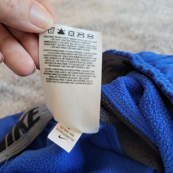 NIKe Mens Track Pants Medium Blue Therma Fit Embroidered Swoosh Athleisure 16527 - Picture 7 of 11